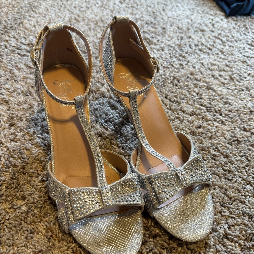 Elegant Silver Women's Heels